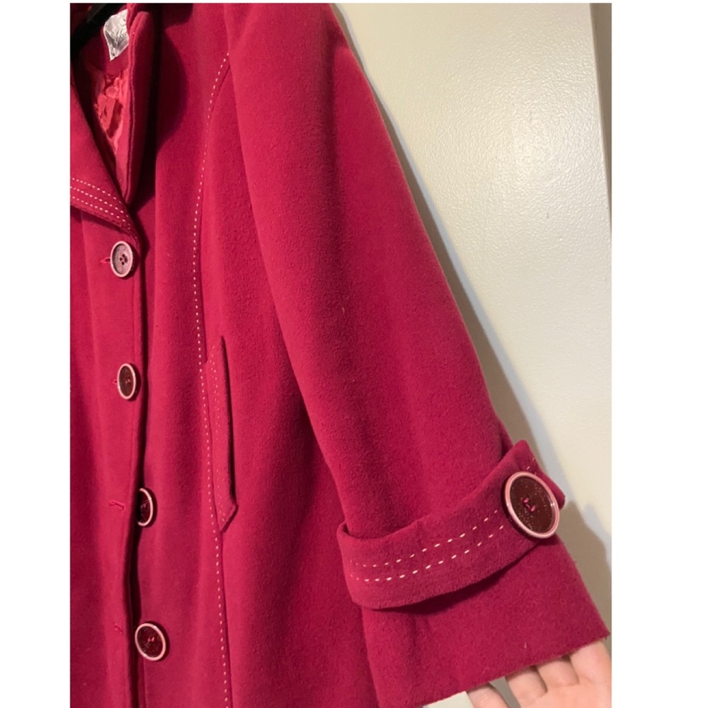 Dark pink coat with lining, large - Picture 3 of 5